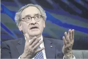  ?? VICTOR J. BLUE/BLOOMBERG ?? Michael Sabia, chief executive of the Caisse de dépôt et placement du Quebec, says the “health and strength of countries where we invest” is a priority for the pension fund.