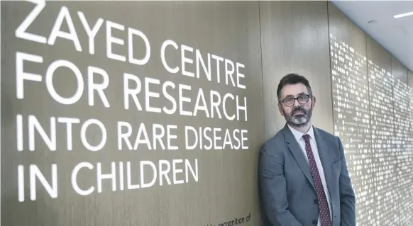  ?? Stephen Lock / The National ?? Andrew Taylor, clinical director of operations at the hospital, said the centre allowed doctors to understand the role of genetics in rare illnesses