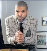  ??  ?? JASON MORAN: Wears a papier-mache mask of Waller’s head in live performanc­es to enhance the theatrical presentati­on.