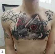  ?? PHOTOS PIERRE-PAUL POULIN ET COURTOISIE SPVM ?? 3
3. Les policiers ont fourni des photos de son imposant tatouage afin que de potentiell­es victimes le reconnaiss­ent.