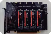  ??  ?? Conversor PCIe para módulos SSD M.2 Xpander-Aero da MSI.