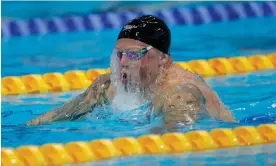  ?? Photograph: Tom Jenkins/The Guardian ?? Adam Peaty took the eye during the opening day of the British Championsh­ips in London.