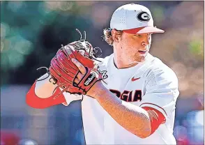  ??  ?? Georgia pitcher and Heritage High alum Cole
Wilcox was taken in the third round of the Major League Baseball Draft, No. 80 overall, by the San Diego Padres on Thursday night.