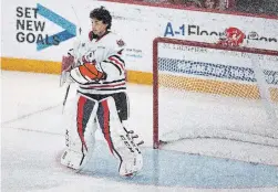  ?? BOB TYMCZYSZYN TORSTAR ?? Niagara IceDogs goaltender Tucker Tynan is expected to make a full recovery after suffering a life-threatenin­g injury in a goal-mouth collision in an Ontario Hockey League game on Dec. 12.