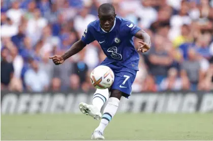  ?? ?? N’Golo Kanté in action for Chelsea against Tottenham in August. He has not played since Photograph: Charlotte Wilson/Offside/Getty