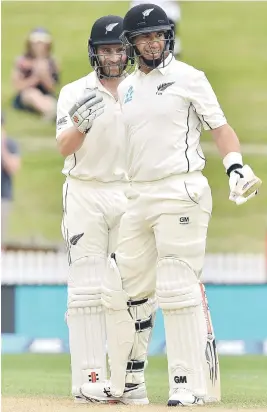  ?? Picture: AFP ?? SAVIOURS. New Zealand’s Kane Williamson (left) and Ross Taylor scored centuries as the second Test against England ended in a draw in Hamilton yesterday.