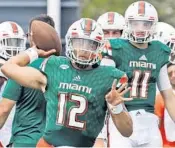  ?? AL DIAZ/COURTESY ?? “I want to lead these guys and come in, be the same guy every day,” says UM quarterbac­k Malik Rosier.