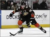  ?? ALEX GALLARDO — THE ASSOCIATED PRESS ?? Ducks center Ryan Strome has three goals in three games since being moved to the team's top line.