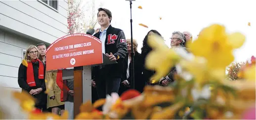  ?? - La Presse canadienne: Sean Kilpatrick ?? Le premier ministre libéral sortant, Justin Trudeau, s’est rendu à Fredericto­n, mardi matin.