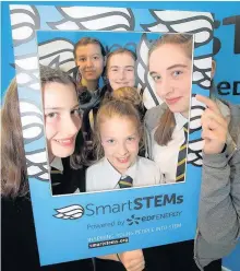  ??  ?? Looking ahead Some of the girls who attended a SmartSTEMs event at Glasgow Caledonian University