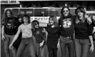  ??  ?? ‘I blame Lemmy for everything’ … the two bands in 1981. (l-r) Eddie Clarke, McAuliffe, Phil Taylor, Dufort, Weston, Lemmy and Johnson. Photograph: Adrian Boot/ Urbanimage.tv