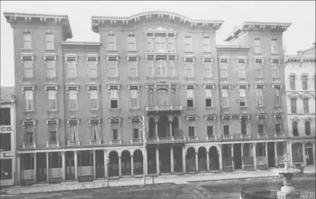  ?? LOCAL HISTORY AND ARCHIVES, HAMILTON PUBLIC LIBRARY ?? The Wesleyan Ladies’ College, a private school for girls, opened in 1861 and stood on the land now occupied by the former Connaught Hotel. This photograph shows the college in 1863. The institutio­n closed in 1989.