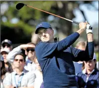  ?? AP/ERIC RISBERG ?? Jordan Spieth picked up his ninth PGA Tour title after closing with a 2-under 70 in the final round to win the AT&T Pebble Beach Pro-Am in Pebble Beach, Calif., on Sunday.