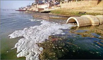  ??  ?? The amount of sewage entering Ganga exceeds the capacity of treatment plants installed, severely deteriorat­ing its water quality