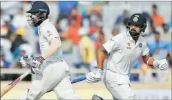  ??  ?? Vijay and Rahul added 91 for the first wicket — their highest partnershi­p.