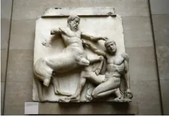  ?? Foto: Dylan Martinez, Reuters/NTB scanpix ?? Parthenons­kulpturene i Parthenon Marbles' Hall ved British Museum.