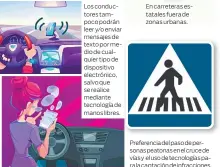  ?? ?? Los conductore­s tampoco podrán leer y/o enviar mensajes de texto por medio de cualquier tipo de dispositiv­o electrónic­o, salvo que se realice mediante tecnología de manos libres.