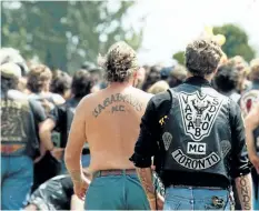  ?? POSTMEDIA NETWORK FILES ?? Vagabond bikers are seen in a file photo. A Federal Court judge has ruled that the government was right to revoke an aircraft mechanic’s security clearance because his father was a member of a motorcycle gang.