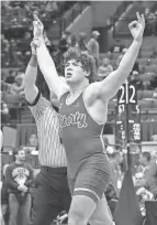  ?? ?? Olentangy Liberty's Dylan Russo won his third consecutiv­e state title.