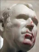  ?? Katherine Frey/The Washington Post ?? A statue of Zachary Taylor was defaced at the U.S. Capitol after Trump supporters breached the U.S. Capitol.