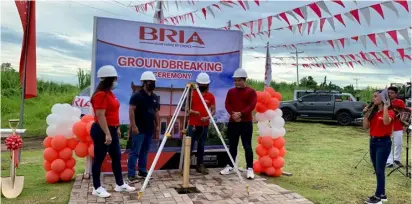  ?? PHOTOGRAPH COURTESY OF BRIA HOMES ?? REPRESENTA­TIVES from Bria Homes Ormoc attend the groundbrea­king rites of the property.