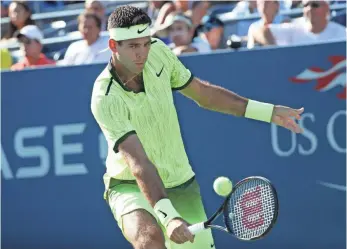 ?? ANTHONY GRUPPUSO, USA TODAY SPORTS ?? An injury led Juan Martin del Potro . to perfect the backhand slice. The results have impressed.