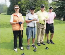  ??  ?? From left, Clara Ulrichsen, Ken Doerksen, Lance Moore and George Janousek.