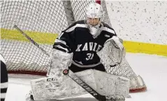  ?? Christian Abraham/Hearst Connecticu­t Media ?? Xavier goalie Brett Pattison.