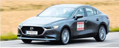  ??  ?? Der 116-PS-Diesel im Mazda3 Sedan sorgt für tadellose Fahrleistu­ngen und lässt dabei wenig bis gar nichts von sich hören