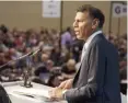  ?? SUPPLIED ?? CLC president Hassan Yussuff addressing delegates in 2017 at the 28th Constituti­onal Convention in Toronto.