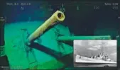  ?? PAUL ALLEN VIA AP ?? Underwater video image shows wreckage from the USS Juneau found in the South Pacific on Monday.