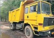  ?? HT FILE ?? A tipper truck of old model lying unused at the MC workshop near Lama Pind Chowk in Jalandhar.