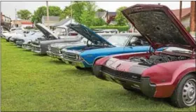  ?? SUBMITTED PHOTO - DENNIS KRUMANOCKE­R ?? Vintage cars are displayed at Topton Street Fair on May 20.