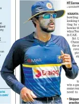  ?? AP ?? Skipper Dinesh Chandimal at a practice session.