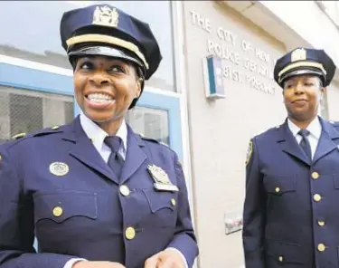  ??  ?? Chief Juanita Holmes was elevated to the No. 3 post in the NYPD on Thursday. She is the first Black woman to hold that position and is responsibl­e for all uniformed officers.