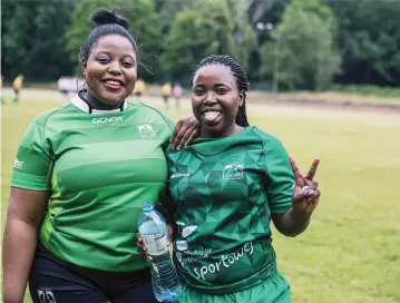  ??  ?? Derby Mutebuka (left) and Debra Teterai