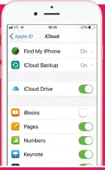  ??  ?? Make sure you enable iCloud Backup on the device you’re using, in addition to enabling individual apps to back up to iCloud!