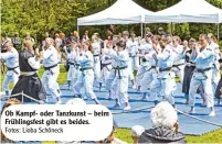  ?? Fotos: Lioba Schöneck ?? Ob Kampf oder Tanzkunst – beim Frühlingsf­est gibt es beides.