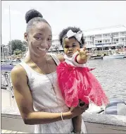  ??  ?? Dijanelle and Skylar Fowler in an April 17 Facebook photo. The 25-year-old mother is accused of leaving her baby daughter in a hot car during a summer hair appointmen­t.