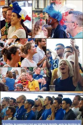  ??  ?? À Antibes, les supporters n’ont pas fait dans la dentelle : après les dernières six minutes, le déferlemen­t de joie a pris place. (Photos Jean-Sébastien Gino-Antomarchi)