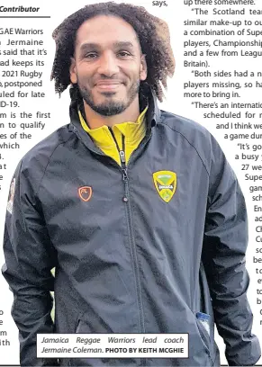  ?? PHOTO BY KEITH MCGHIE ?? Jamaica Reggae Warriors lead coach Jermaine Coleman.