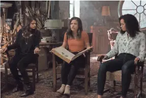  ?? KATIE YU/CW ?? Mel (Melonie Diaz) and Maggie Vera (Sarah Jeffery) and Macy Vaughn (Madeleine Mantock) are a new generation of witches in the reboot of “Charmed.”