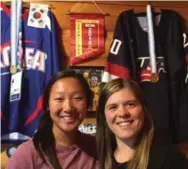  ?? KAOMI GOETZ/PRI’S THE WORLD ?? Sisters Marissa and Hannah Brandt will both compete in ice hockey at the 2018 Olympics, but for different countries.