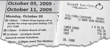  ??  ?? Software engineer David Hancock says his lunch on Oct. 5, 2009, with then-Gwinnett Commission­er Mike Beaudreau did not involve county business.