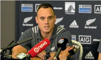  ?? SIMON O’CONNOR/STUFF ?? Israel Dagg is embracing his leadership role in the All Blacks camp.