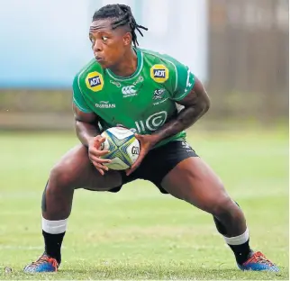  ?? /Steve Haag/Gallo ?? Ready to go: S’bu Nkosi is back from injury to face the Jaguares at Kings Park on Saturday.