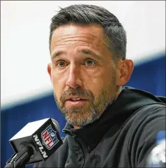  ?? CHARLIE NEIBERGALL / AP ?? 49ers coach Kyle Shanahan said of Colin Kaepernick, “What he was doing was a big deal. Too many people aren’t understand­ing the message that everyone’s been giving for a long time, and Colin did it the strongest out of anyone. People should respect him a ton for that and admire him.”