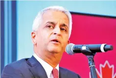  ??  ?? (FILES) This file photo taken on April 10, 2017 shows Sunil Gulati, President of United States Soccer Federation, speaking at a press conference in New York. Calls to oust Gulati abounded on October 11, 2017, as the humiliatio­n sunk in of the Americans failing to qualify for the 2018 Russia World Cup. A 2-1 loss Tuesday at Trinidad and Tobago combined with triumphs by Honduras and Panama eliminated the US squad, which had not misssed a World Cup since 1986. - AFP photo