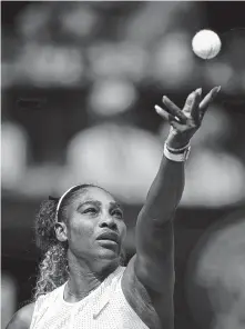  ?? Hannah McKay / AFP / Getty Images ?? Serena Williams is 9-1 all-time against Simona Halep, her opponent in Saturday’s Wimbledon women’s final. But Williams says the one loss back in 2014 is always in the back of her mind.