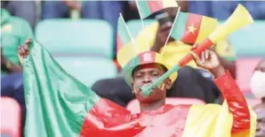  ?? ?? A fan at the 2021 Africa Cup of Nations in Cameroon